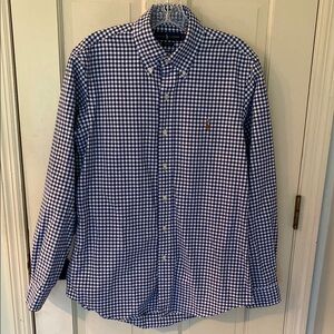 Polo by Ralph Lauren Blue Gingham Casual Button Down Shirt